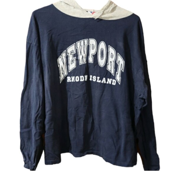 Artex Navy Blue Hooded Newport Rhode Island Hoodie XL - Picture 1 of 12